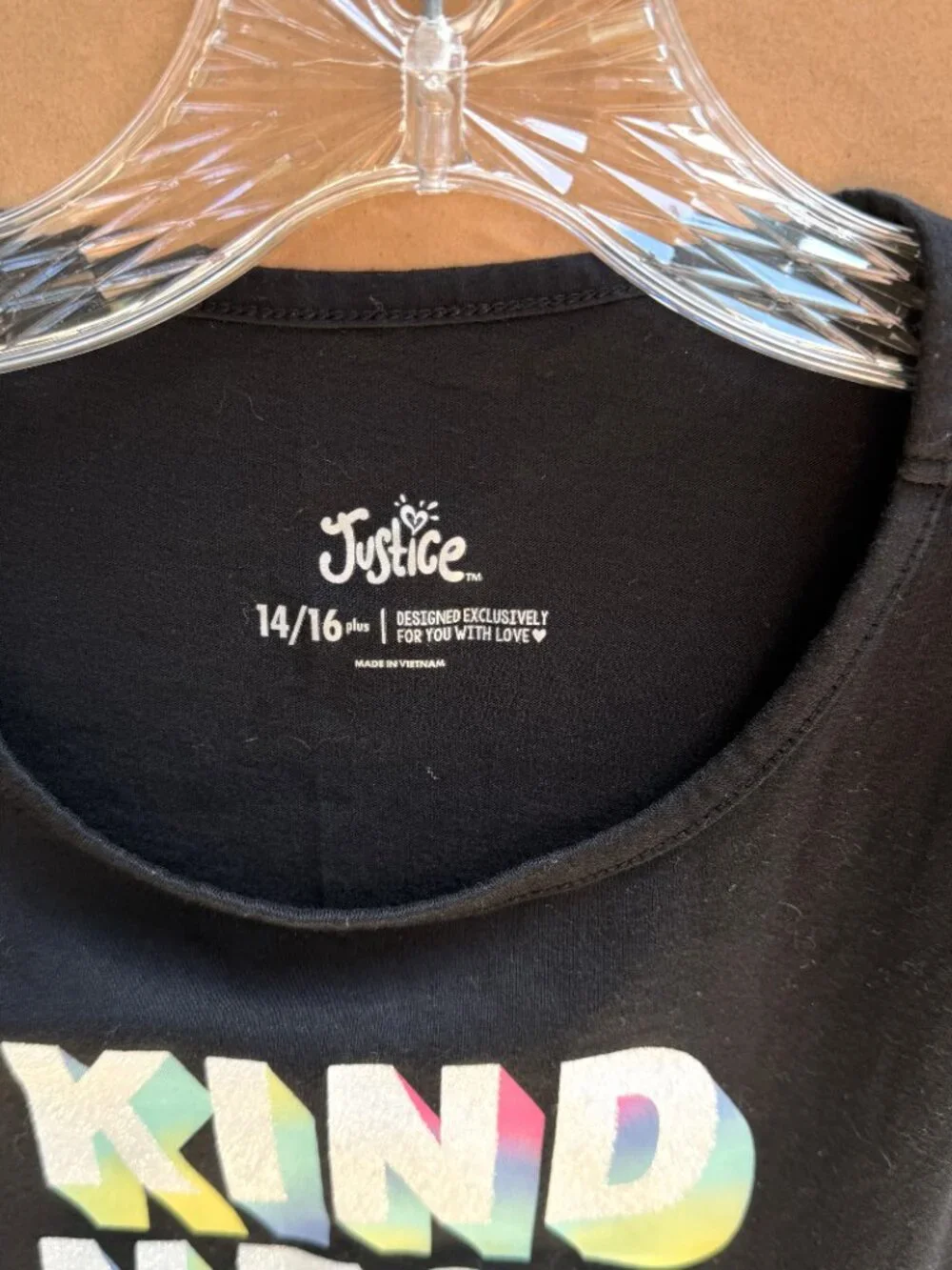 Girls Justice Black Tank Top 
